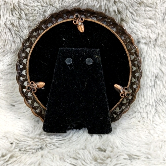 Vintage Cute Hobby Lobby Metal/Stones Picture Frame /3.5×3.5 Inches - Picture 5 of 10